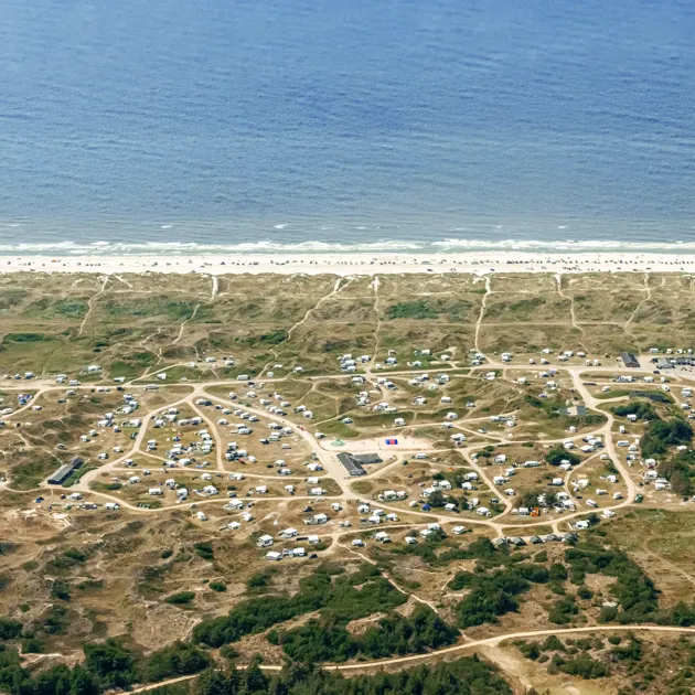 Vejers Strand Camping Pladsen Dronefoto